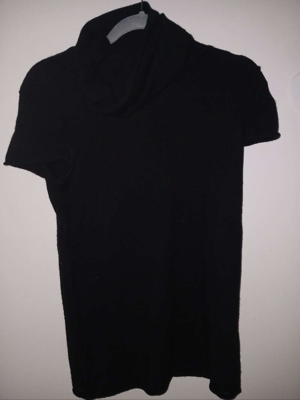 Michael Kors Black Short-Sleeve Turtleneck Sweater
